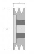 Obrázek: PHP 2 SPB 150 TB - 2012 SKF Řemenice pro klínové řemeny