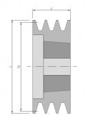 Obrázek: PHP 3 SPB 132 TB - 2012 SKF Řemenice pro klínové řemeny