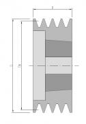 Obrázek: PHP 4 SPZ 125 TB - 2012 SKF Řemenice pro klínové řemeny
